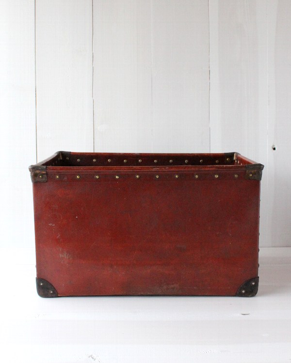 アンティーク　ファイバー製コンテナボックス　ビンテージ　箱 ファイバーコンテナ[生活雑貨とアンティークのオンライン