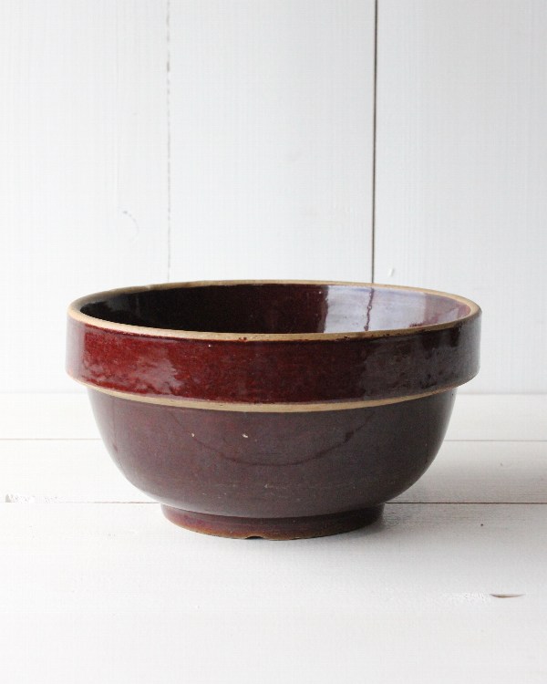 Old Brown Crock (陶製ミキシングボウル) A [生活雑貨とアンティークの