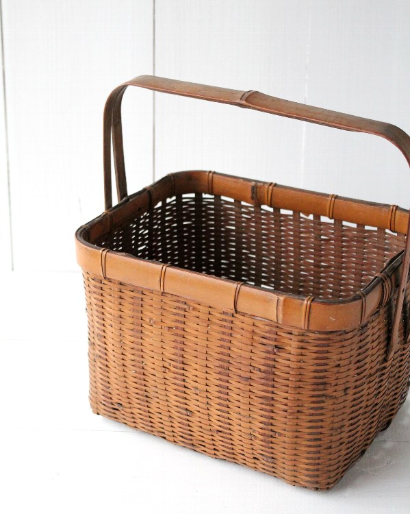 竹かご ワンハンドル[生活雑貨とアンティークのオンライン
