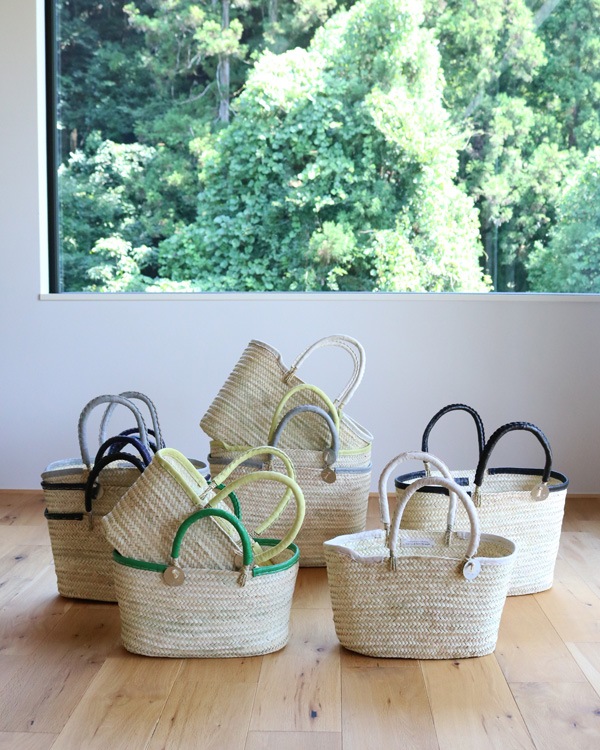 最終値下げ【新品・未使用‼️】ワラン・ワヤン浅型M WARANGWAYAN ワランワヤン｜ストローバスケット 浅型 グリーン M