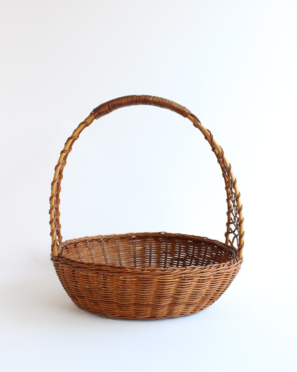 ラタン ワンハンドルバスケット C
