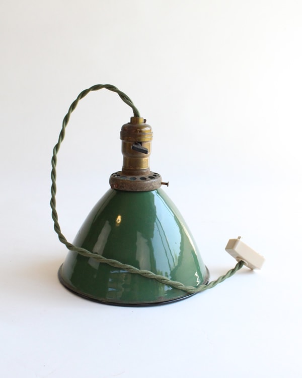 ビンテージ ランプシェード ホーロー製 流木シーリング