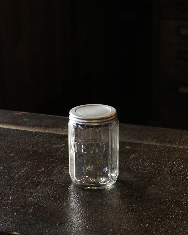 ビンテージジャーボトルガラスTEAシュガー