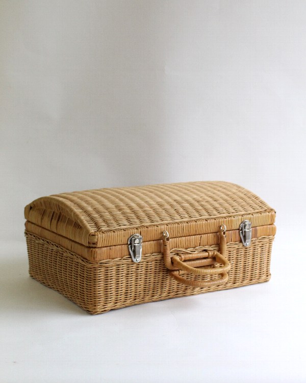 ラタンピクニックバスケット トランク型