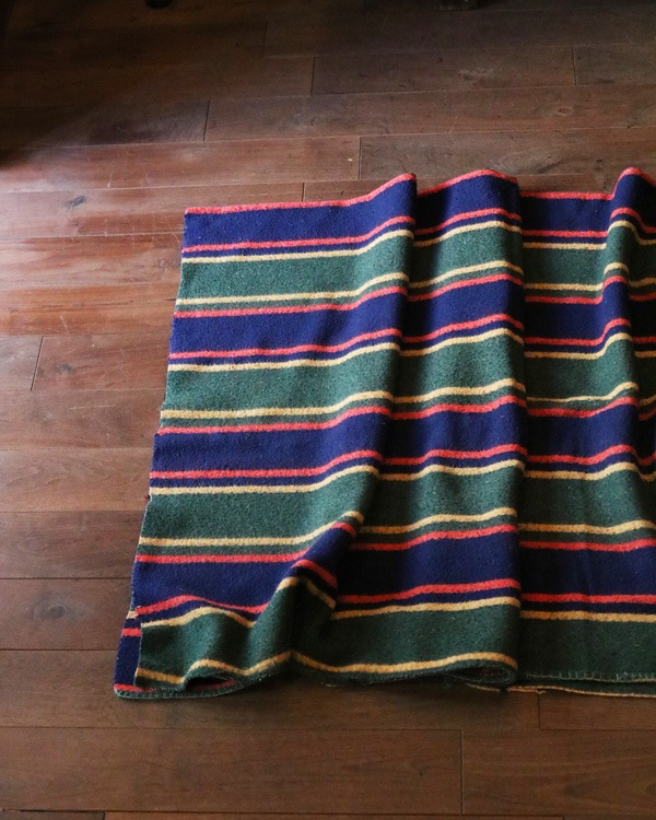 PENDLETON ストライプ ウールブランケット☆美品 ストライプ ウールブランケット