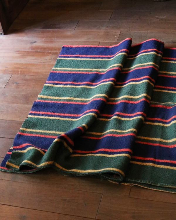 ストライプ ウールブランケット