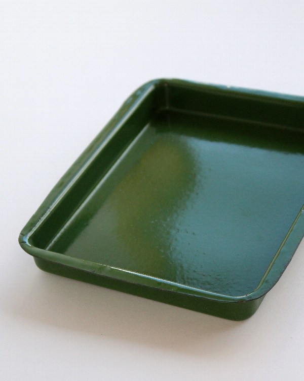 ホーロートレイ M グリーン