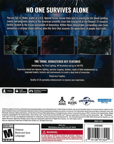 (����PS5����)The Thing: Remastered �������ǡ�