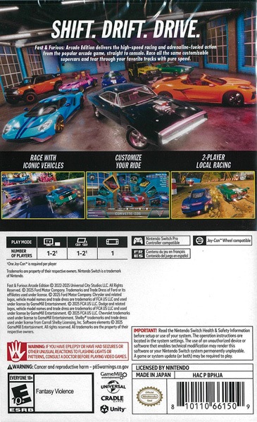 ��ŹƬʻ���(����NS����)Fast & Furious: Arcade Edition �������ǡ�