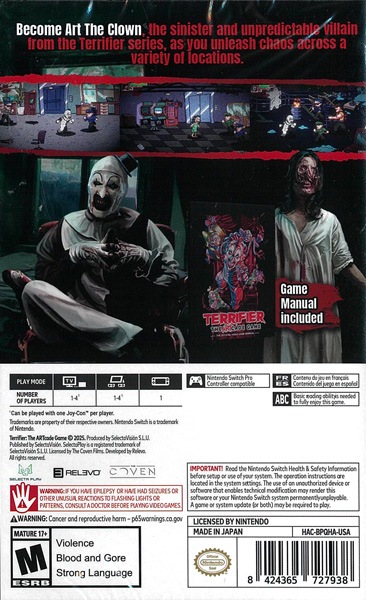 (����NS����)Terrifier: The ARTcade Game �������ǡ�