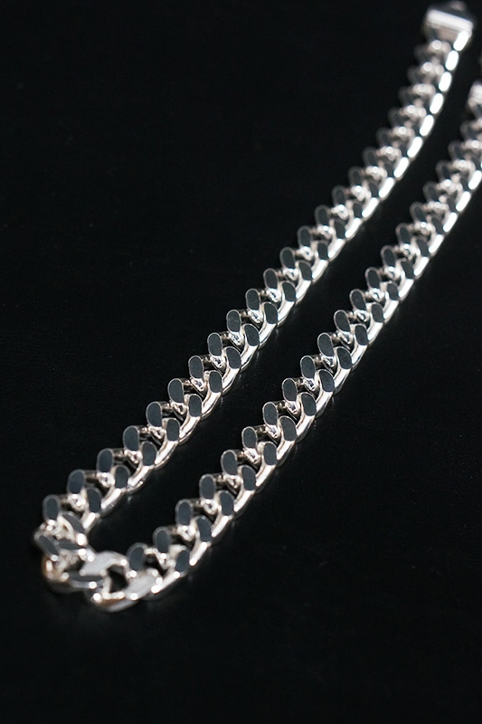 ��ͽ������FLAT LINK��ʿ����С�925�ͥå��쥹��55cm��12mm�� [STRAITE]