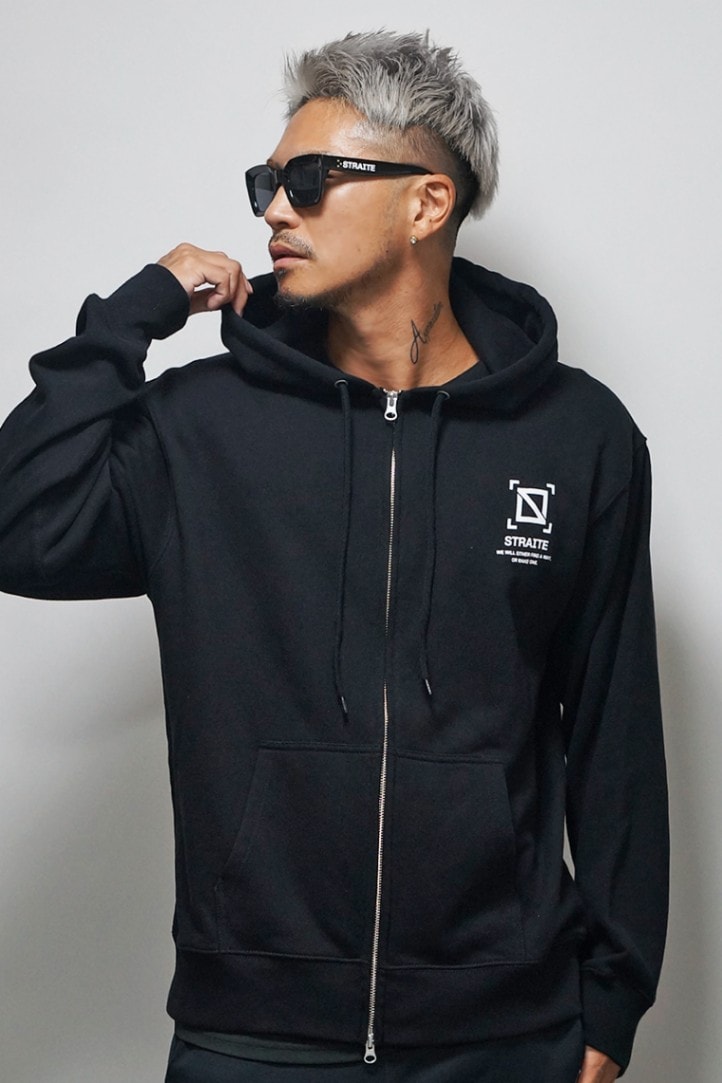 予約制】BracketスクエアロゴヘビーZIPパーカー [STRAITE] | すべての