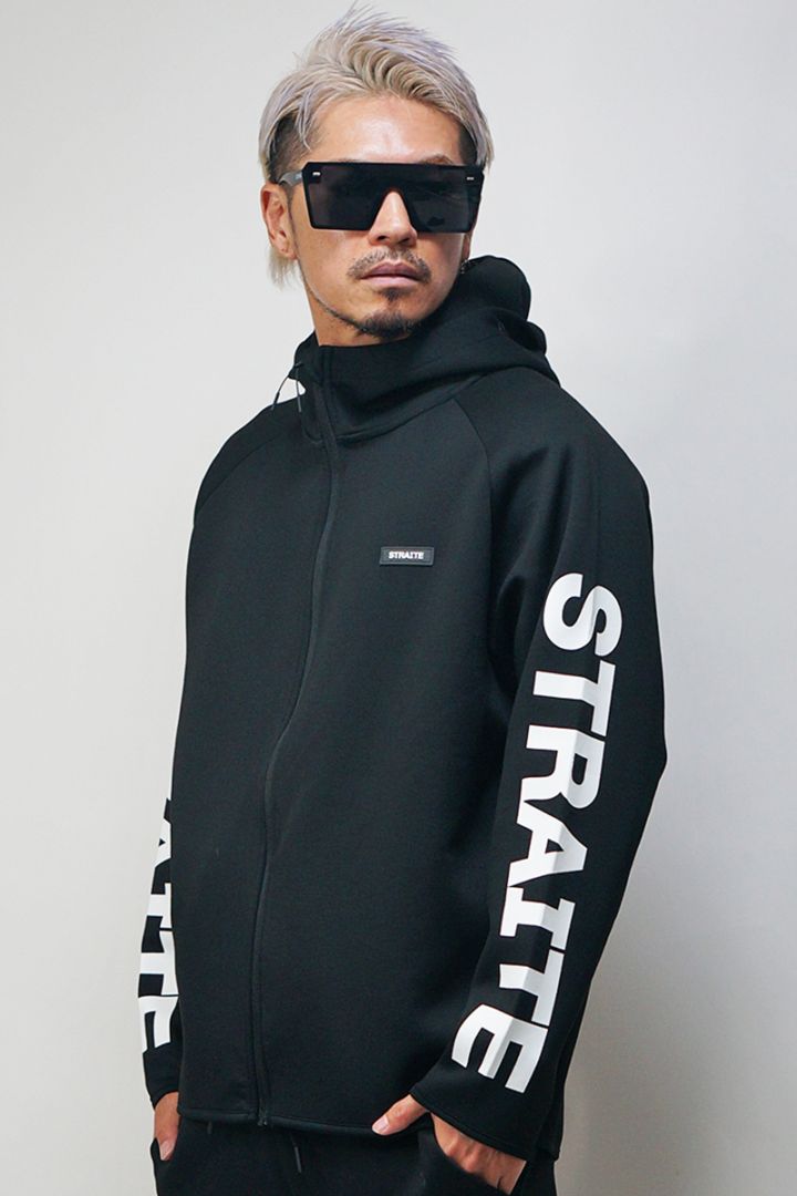 テックダンボールニットラパーワッペンZIPパーカー【予約制】 [STRAITE