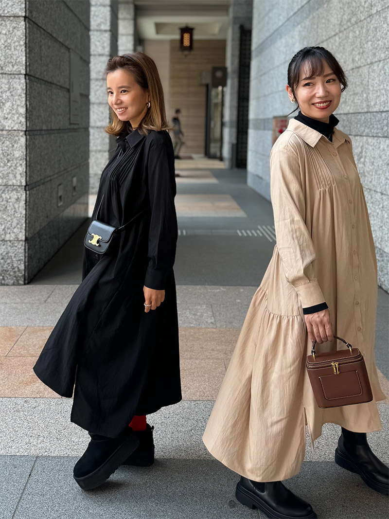 1er Arrondissement タフタピンタックティアードワンピース ピンタックティアードワンピース | ワンピース,長袖 | ST.ROONEY