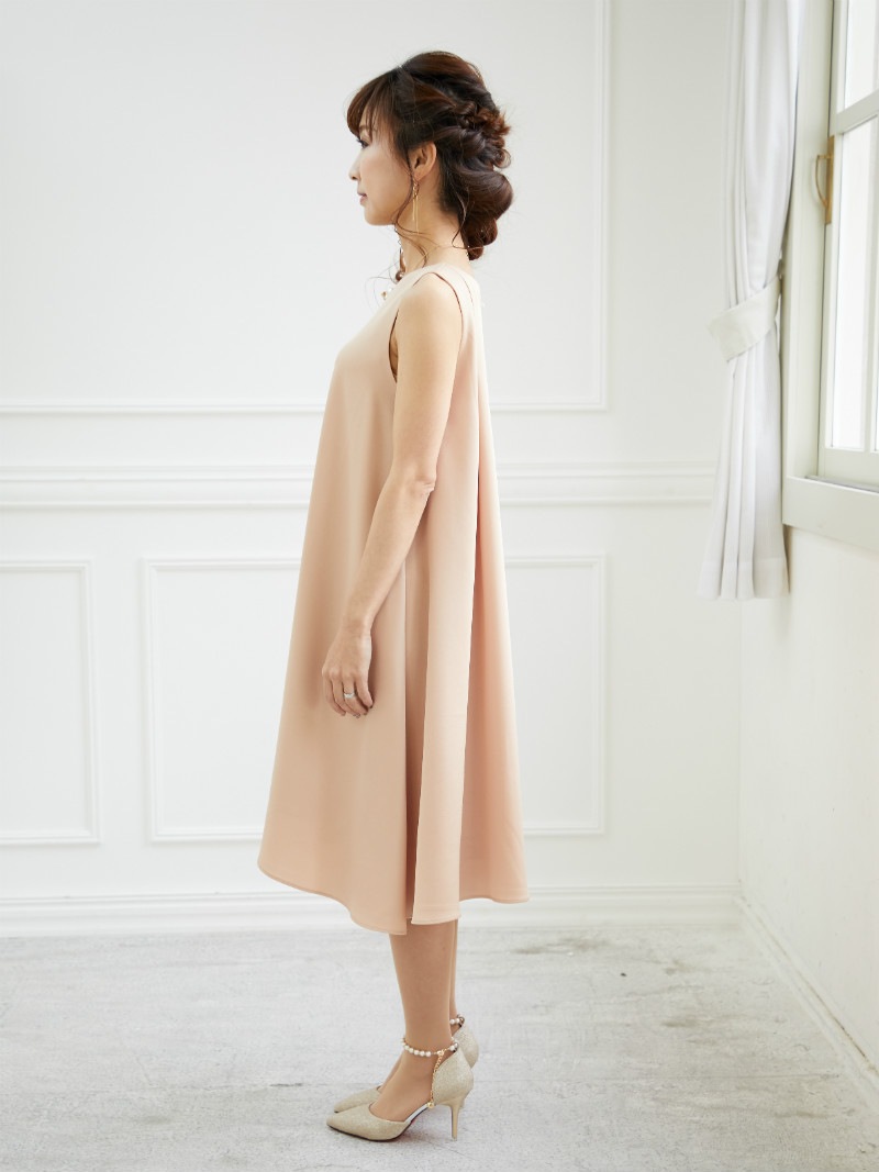 ST.ＲＯＯNEY ホワイト Aライン ノースリーブワンピース ST.ROONEY ホワイト Aライン ノースリーブワンピース シンプルな