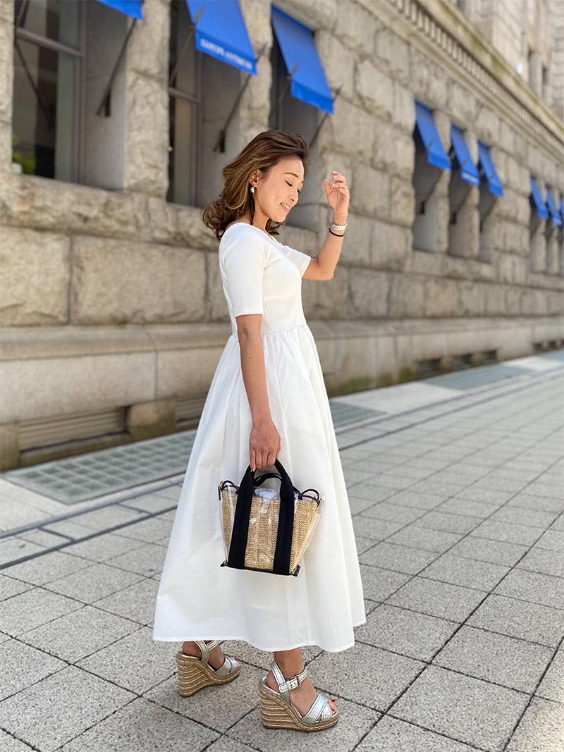 試着のみ】ST.ROONEY / リブ切替フレアワンピース[2021Ver]-