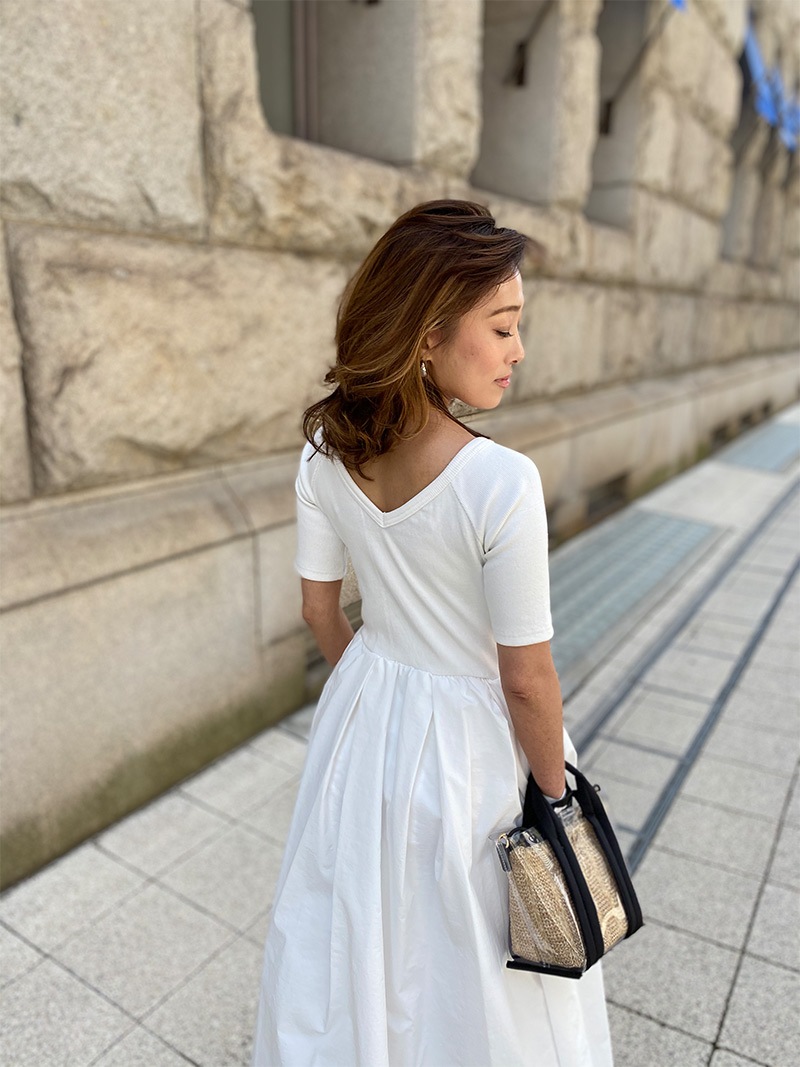 試着のみ】ST.ROONEY / リブ切替フレアワンピース[2021Ver]-