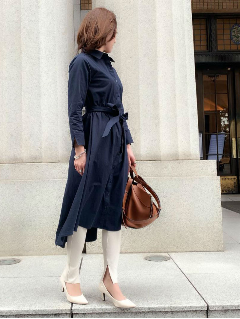 Mary Magdalene 広襟ワンピース　紺 Mary Magdalene 広襟ワンピース紺