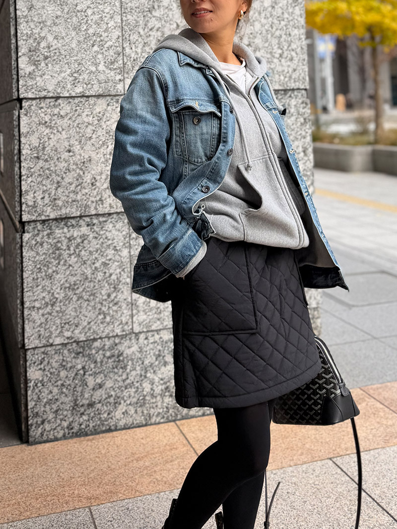 小柄・Sサイズさんのための キルティングミニスカート | ボトムス | ST