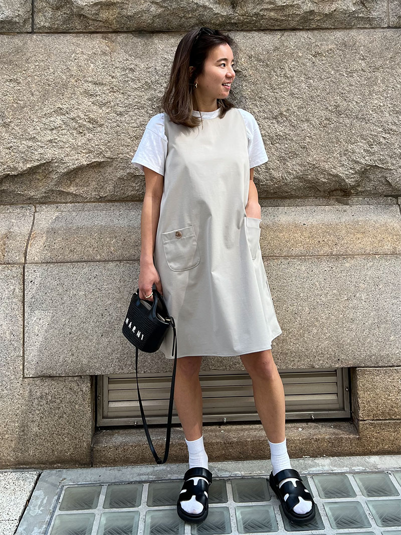 シンプルな可愛さ追求Aライン テントラインミニワンピース