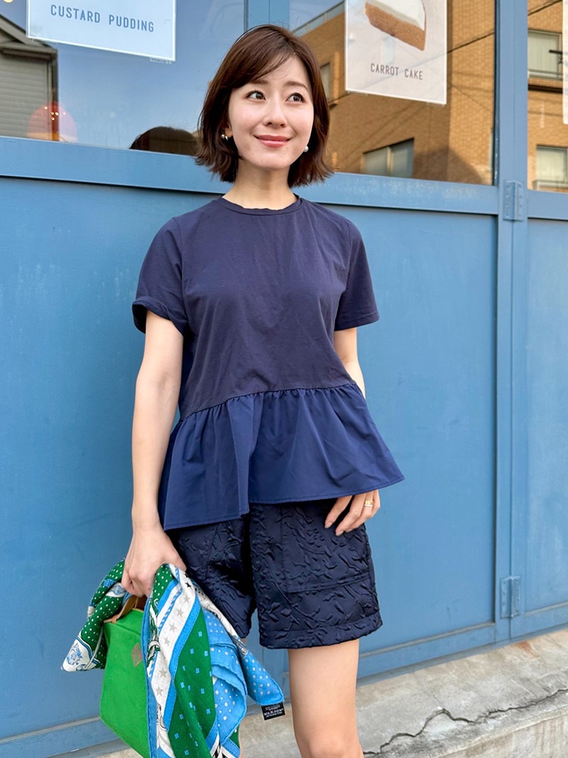 Newans】〈水野佐彩さんコラボ〉ストレートシルエットハーフパンツ