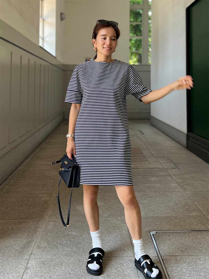 ★ミキハウス★マリンボーダー半袖ポロワンピース★130★日本製★豪華な刺繍★新品 mikihouse - ☆ミキハウス☆マリンボーダー半袖ポロワンピース☆130