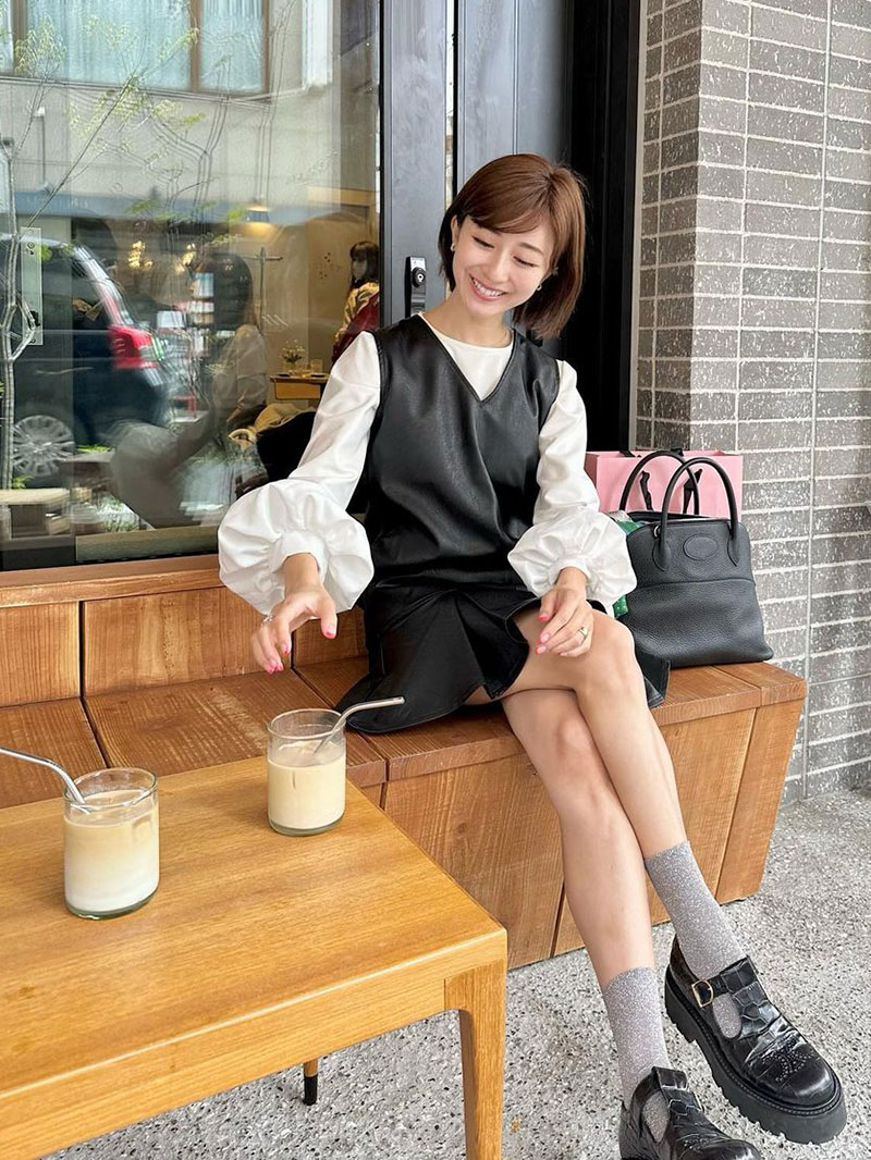 ツイードプリーツミニワンピース｜designed with Saaya Mizuno