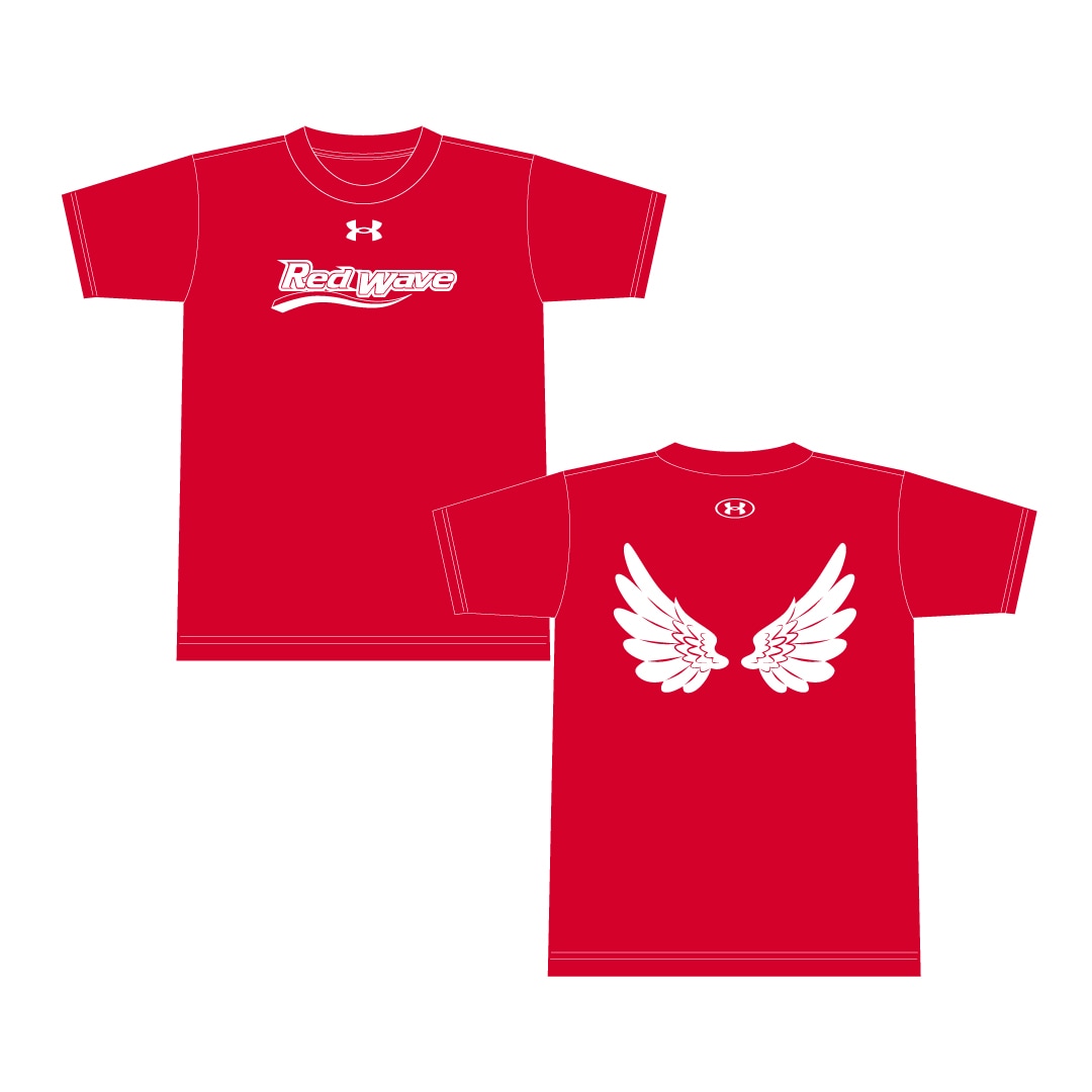 【限定品】 Fujitsu Red Wave Tシャツ レッド バスケ 富士通レッドウェーブ UA キッズ TEE