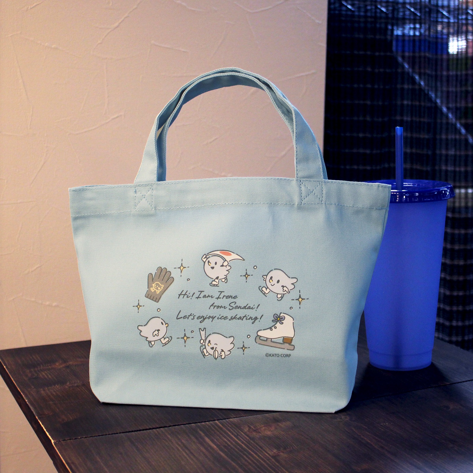�������ߤ������Υ����ȡ���  Irene Light blue lunch tote bag