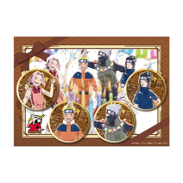 NARUTO－ナルト－　メタルアートバッジセット -Happy Birthday on 20th Anniv.-