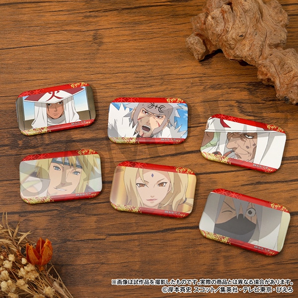 ナルト NARUTO スクエア缶バッジ ぴえろストア バースデー 9点セット NARUTO-ナルト- メタルアートバッジセット -Happy Birthday on