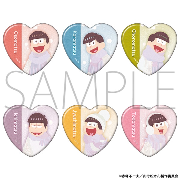 おそ松さん　ハート形キャラバッジコレクション【BOX】