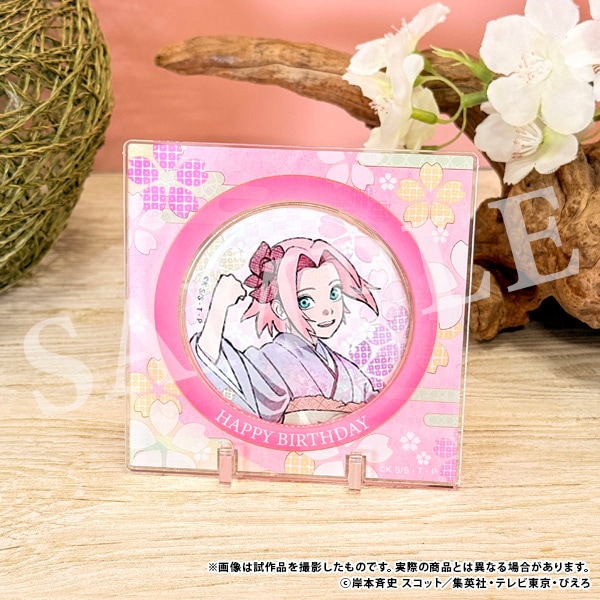 NARUTO-ナルト- アクリル台座付き缶バッジ 春野サクラ 桜