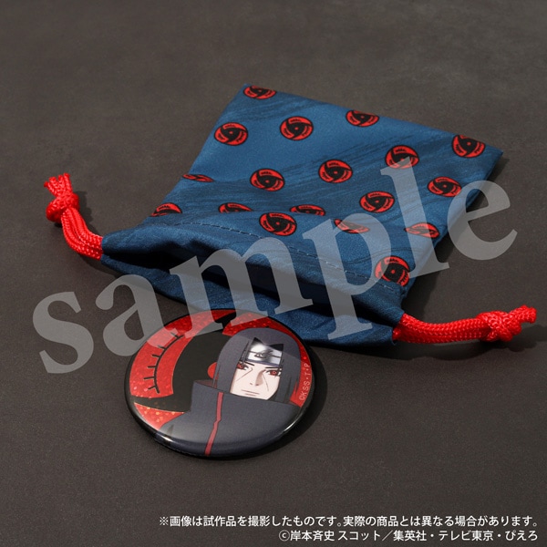 NARUTO-ナルト- 疾風伝 ホログラム缶バッジ入り巾着 うちはイタチ