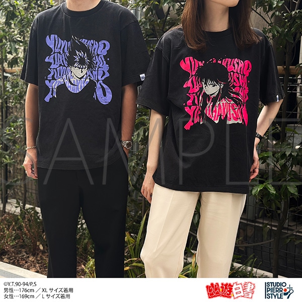 幽☆遊☆白書 スタジオぴえろスタイル ヴィンテージ風Tシャツ 蔵馬 XL