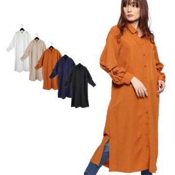 ツイストスリーブワンピース|ワンピース・ドレス|レディース