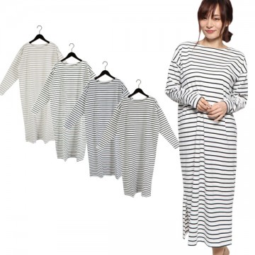 先染めボーダー天竺ワンピース|ワンピース・ドレス|レディース