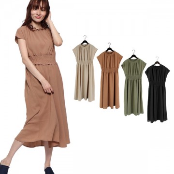 トロピカルウエストシャーリングワンピース|ワンピース・ドレス|レディース