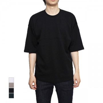 綿ポンチ5分袖ビッグTシャツ|トップス|メンズ