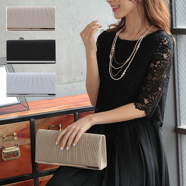 パーティドレス・クラッチバック　セット売り ドレスプラス DRESS+ パーティーバッグ ショルダーバッグ