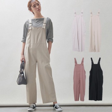 コットンリネンオーバーオール|ワンピース・ドレス|レディース