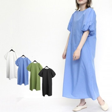 ブロードバルーンスリーブワンピース|ワンピース・ドレス|レディース
