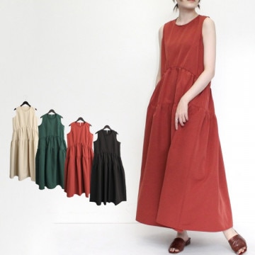 ソフトグログランティアードワンピース|ワンピース・ドレス|レディース