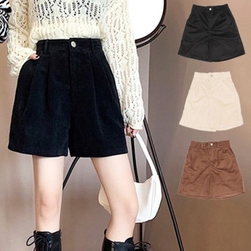 コーデュロイハイウエストショートパンツ|パンツ|レディース