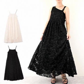 花柄シアージャガードキャミワンピース|ワンピース・ドレス|レディース