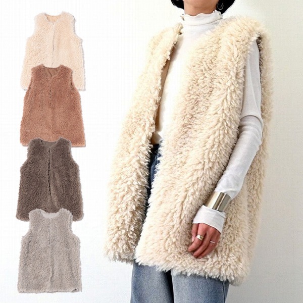 プードルボアミドル丈ベスト | レディース,トップス,ベスト