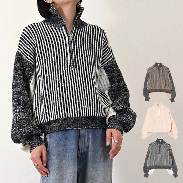 Supreme ダークグレー ストライプニット Supreme(シュプリーム) パーカー・クルーネックのオンライン通販