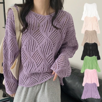透かし編みニット|トップス|レディース