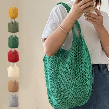 メッシュ編みトートバッグ|バッグ|レディース