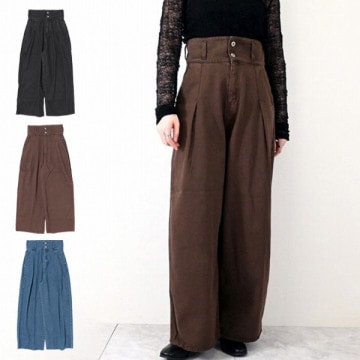 デニム・カラーデニムハイウエストストレートパンツ|パンツ|レディース